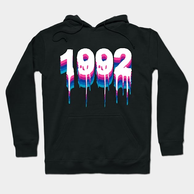 1992 Year Liquid Retro Neon Hoodie by Liquids